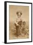 Handsome Cowboy With Lariat-C.D. Kirkland-Framed Art Print