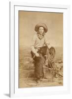 Handsome Cowboy With Lariat-C.D. Kirkland-Framed Art Print