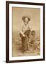 Handsome Cowboy With Lariat-C.D. Kirkland-Framed Art Print