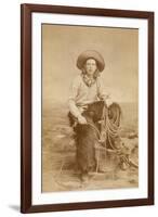 Handsome Cowboy With Lariat-C.D. Kirkland-Framed Art Print