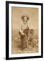 Handsome Cowboy With Lariat-C.D. Kirkland-Framed Art Print