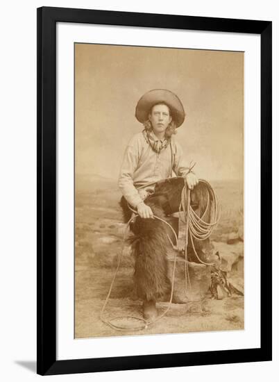 Handsome Cowboy With Lariat-C.D. Kirkland-Framed Art Print