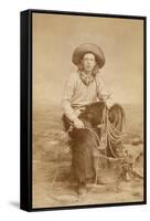 Handsome Cowboy With Lariat-C.D. Kirkland-Framed Stretched Canvas