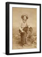 Handsome Cowboy With Lariat-C.D. Kirkland-Framed Art Print