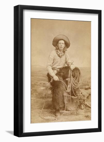 Handsome Cowboy With Lariat-C.D. Kirkland-Framed Art Print