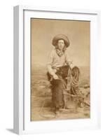 Handsome Cowboy With Lariat-C.D. Kirkland-Framed Art Print