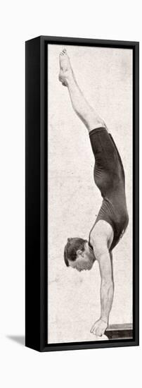 Handspring Dive - 1906 Olympic Games-null-Framed Stretched Canvas