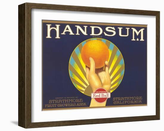 Handsum Orange Label-null-Framed Art Print