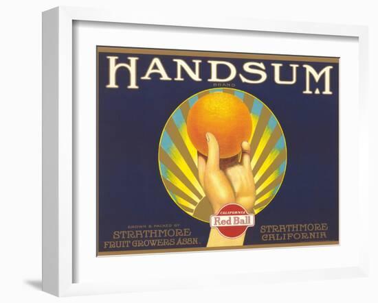 Handsum Orange Label-null-Framed Art Print