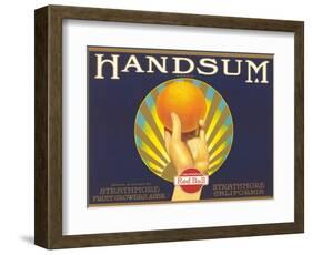 Handsum Orange Label-null-Framed Art Print