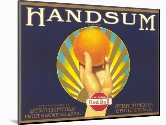 Handsum Orange Label-null-Mounted Art Print