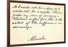 Handwriting and Signature of Abraham Lincoln-null-Framed Giclee Print