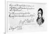 Handwriting and Signature of Robert Burns, 1787-Robert Burns-Framed Giclee Print