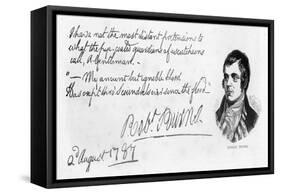 Handwriting and Signature of Robert Burns, 1787-Robert Burns-Framed Stretched Canvas