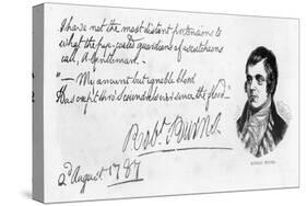 Handwriting and Signature of Robert Burns, 1787-Robert Burns-Stretched Canvas