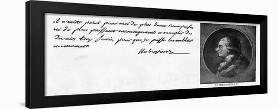 Handwriting and Signature of Robespierre-null-Framed Giclee Print