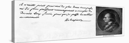 Handwriting and Signature of Robespierre-null-Stretched Canvas