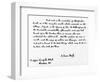 Handwriting Sample: Arthur Conan Doyle, 1925-null-Framed Art Print