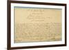 Handwritten Dedication of 'Brandenburger Concertos' to Christian Ludwig, Margrave of Brandenburg-Johann Sebastian Bach-Framed Giclee Print