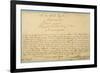 Handwritten Dedication of 'Brandenburger Concertos' to Christian Ludwig, Margrave of Brandenburg-Johann Sebastian Bach-Framed Giclee Print