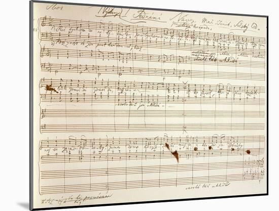 Handwritten for Bartered Bride-Bedrich Smetana-Mounted Giclee Print