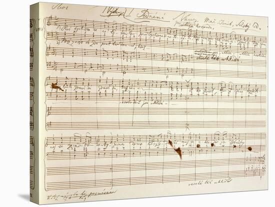 Handwritten for Bartered Bride-Bedrich Smetana-Stretched Canvas