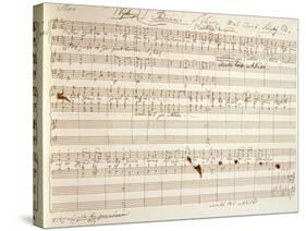 Handwritten for Bartered Bride-Bedrich Smetana-Stretched Canvas