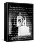 Handwritten Gettysburg Address Superimposed over Statue at Lincoln Memorial-null-Framed Stretched Canvas