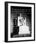 Handwritten Gettysburg Address Superimposed over Statue at Lincoln Memorial-null-Framed Photographic Print