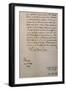 Handwritten Letter to King of Saxony to Accompany Mass in B Minor, Bmw 232 1733-Johann Sebastian Bach-Framed Premium Giclee Print