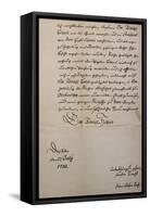 Handwritten Letter to King of Saxony to Accompany Mass in B Minor, Bmw 232 1733-Johann Sebastian Bach-Framed Stretched Canvas