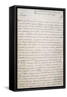 Handwritten Letter-Jean-Philippe Rameau-Framed Stretched Canvas