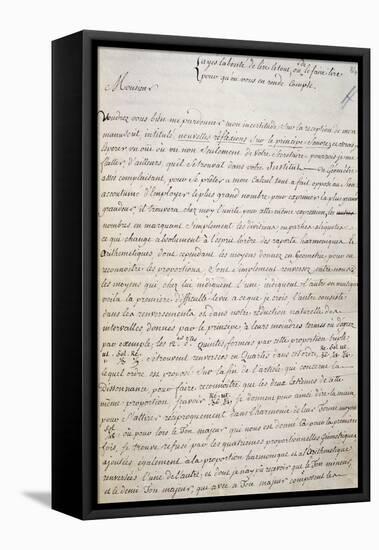 Handwritten Letter-Jean-Philippe Rameau-Framed Stretched Canvas