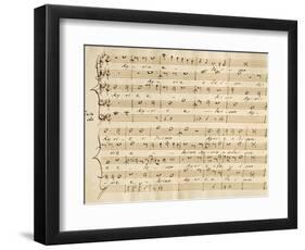 Handwritten Music Score of Mass for Four Voices, Kyrie Eleison-Giovanni Pierluigi da Palestrina-Framed Giclee Print