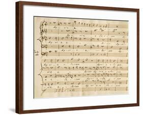 Handwritten Music Score of Mass for Four Voices, Kyrie Eleison-Giovanni Pierluigi da Palestrina-Framed Giclee Print