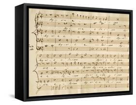 Handwritten Music Score of Mass for Four Voices, Kyrie Eleison-Giovanni Pierluigi da Palestrina-Framed Stretched Canvas