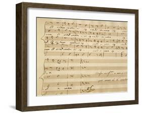 Handwritten Music Score of Mass for Four Voices, Kyrie Eleison-Giovanni Pierluigi da Palestrina-Framed Giclee Print