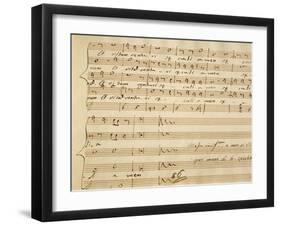 Handwritten Music Score of Mass for Four Voices, Kyrie Eleison-Giovanni Pierluigi da Palestrina-Framed Giclee Print