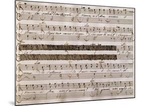 Handwritten Music Score of Semiramis-null-Mounted Giclee Print