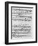Handwritten Musical Score (Ink on Paper)-Ludwig Van Beethoven-Framed Premium Giclee Print