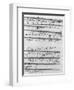 Handwritten Musical Score (Ink on Paper)-Ludwig Van Beethoven-Framed Premium Giclee Print