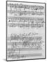 Handwritten Musical Score (Ink on Paper)-Ludwig Van Beethoven-Mounted Premium Giclee Print