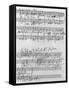 Handwritten Musical Score (Ink on Paper)-Ludwig Van Beethoven-Framed Stretched Canvas