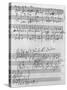 Handwritten Musical Score (Ink on Paper)-Ludwig Van Beethoven-Stretched Canvas