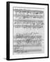 Handwritten Musical Score (Ink on Paper)-Ludwig Van Beethoven-Framed Giclee Print