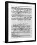 Handwritten Musical Score (Ink on Paper)-Ludwig Van Beethoven-Framed Giclee Print