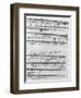 Handwritten Musical Score (Ink on Paper)-Ludwig Van Beethoven-Framed Giclee Print