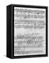 Handwritten Musical Score (Ink on Paper)-Ludwig Van Beethoven-Framed Stretched Canvas