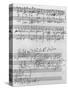 Handwritten Musical Score (Ink on Paper)-Ludwig Van Beethoven-Stretched Canvas