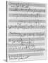 Handwritten Musical Score (Ink on Paper)-Ludwig Van Beethoven-Stretched Canvas